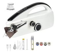 Mini machine à coudre portable, machine à coudre portable de type C avec kit de couture pour travaux d'aiguille, facile à utiliser à la maison pour les débutants et adultes, couture de vêtements