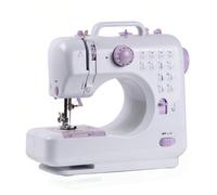 Mini machine à coudre portable P110 avec tiroir d'accessoires, lampe et pédale, 12 types de points différents, dimensions 26x25x11,5 cm Avec la machine à coudre P110, vous pouvez apporter vos propres 
