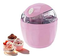 Mini Machine à Crème Glacée, Machine à Sorbets et Crème Glacée, Ice Cream Maker avec bol Réfrigérant, Dessert Instantané, pour la Cuisine et les Gourmandises Familiales (Pink)