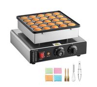 Mini Machine À Crêpes Électrique Dorayaki, 25 Muffins Hollandais, Gaufrier, Antiadhésif, En Acier Inoxydable, Poffertjes Grill Chauffage Uniforme Et Rapide