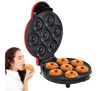 Mini machine à donuts avec revêtement antiadhésif | Machine à donuts électrique pour petits déjeuners à la maison, collations, desserts, enfants