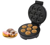 Mini machine à donuts pour 7 donuts - 1000 W - Revêtement antiadhésif - Électrique