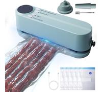 Mini machine à emballer sous vide, automatique, pour aliments, multifonction, avec 3 niveaux de fonction, appareil de mise sous vide portable avec 5 sacs sous vide, pour la maison, les voyages
