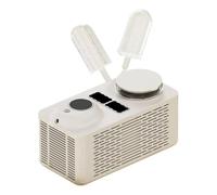 Mini machine à glace portable, 150 W, machine à glace faite maison avec 4 bâtons, glacière automatique, 2 pops en 25 minutes, for la maison, le camping, le bureau(Yellow,Standard)