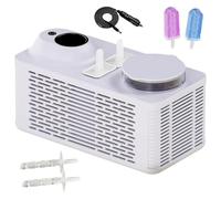 Mini machine à glace portable à faire soi-même avec 4 bâtonnets pour la maison, 2 glaces en 25 minutes, double alimentation, bureau fait maison, comptoir, bureau, camping, camping-car, voiture et