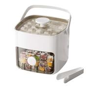 Mini Machine à Glaçons Portable Avec Couvercle Et Bac De Rangement - 50 Glaçons, à Extraction Par Simple Pression, Poignée Cachée, Idéale Pour Cocktails