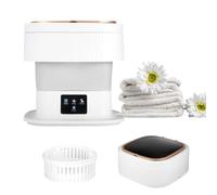 Mini machine à laver 10 l avec lumière bleue, 2,1 kg, pliable, avec panier de séchage amovible, petite machine à laver de camping portable pour dortoirs, appartements, voyages