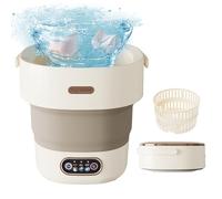 Mini machine à laver, 13 l, pliable, 2 en 1, pour camping, avec essoreuse, panier de séchage amovible, 3 modes de nettoyage en profondeur, portable, pour dortoirs, camping-car, 2,5 kg