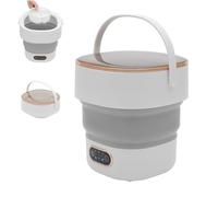 Mini machine à laver 13 L, portable, avec panier de séchage amovible, facile à transporter, 3 modes de nettoyage en profondeur, machine à laver de voyage pour camping et voyage, blanc cendré