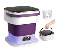 Mini Machine à Laver,15L 2 en 1 Machine à Laver Portable avec Panier d'essorage et 3 modes de nettoyage en profondeur pour la maison, les appartements, les dortoirs et camping (Violet)