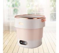 Mini Machine À Laver 2 En 1 Lavage Rapide Pliable Capacité De 18.5L Machine À Laver Portable 32x31x34cm Laveuse Pratique Pour Dortoir, Appartement, Camping(Beige)