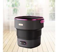 Mini Machine À Laver 2 En 1 Lavage Rapide Pliable Capacité De 18.5L Machine À Laver Portable 32x31x34cm Laveuse Pratique Pour Dortoir, Appartement, Camping(Black)