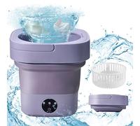 Mini machine à laver 8 l avec lumière bleue, 1,5 kg, pliable, avec panier de séchage amovible, petite machine à laver de camping portable pour dortoirs, appartements, voyages