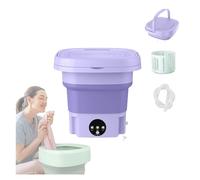 Mini Machine à Laver 8L Petite Machine à Laver avec Blu-Ray 360°,Déshydratation Machine a Laver Pliable pour Sous-VêTements Chaussettes Dortoir,Purple