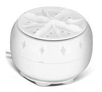 Mini Machine à Laver à Turbine USB pour Sous-vêtements et Lingerie | Plastique Blanc, Rotation Avant et Arrière, Ventouses Robustes, Cordon Adaptateur Usb, pour Voyages et Petits Espaces