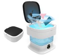 Mini machine à laver de 15 l - 2 kg - 2 en 1 - Petite machine à laver de camping - Nettoyage en profondeur des sous-vêtements, vêtements de bébé, chaussettes, pantalons courts, petite machine à laver