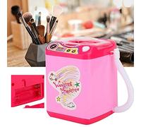 Mini Machine à Laver de Simulation, Machine à Laver à Brosse électrique, Apparence et Fonction Hautement Simulées, Adaptée au Drainage, Fonctionnement à un Bouton (PINK)