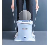 Mini machine à laver déshydrateur manuelle légère, sèche-linge non électrique de 12,5 L Spinner à linge à main, déshydrateur de vêtements portable à commande de pied, sèche-linge chaussette (Blue)
