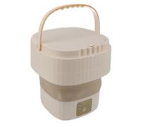 Mini Machine à Laver, Machine à Laver Portable Pliante, à Faible Bruit pour Appartement (Couleur crème)