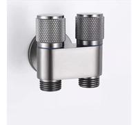 Mini Machine à laver multifonction en laiton G1/2, une deux sorties, double commande, robinet chromé/gris, vanne triangulaire trois voies, 1 pièce