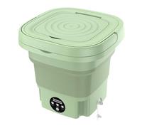 Mini Machine à Laver Pliable, 8L Portable Mobile Machine à Laver à Ultrasons, Petit Lave-Mains avec Sèche-linge pour Camping, Voyage, 3 Modes de Nettoyage, Capacité de (Vert)