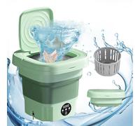 Mini Machine à Laver Pliable, 8L Portable Mobile Machine à Laver à Ultrasons, Petit Lave-Mains avec Sèche-linge pour Camping, Voyage, 3 Modes de Nettoyage, Capacité de