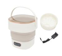 Mini machine à laver pliable de 13 l - Mini machine à laver de camping - Machine à laver portable - 3 modes de nettoyage - Pour la maison, les dortoirs, les chaussettes, les sous-vêtements (kaki)