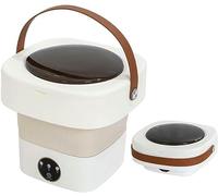 伟 祥 Mini machine à laver pliable, petite machine à laver de 4,5 L, machine à laver de camping et séchoir à essorage, laveuse de sous-vêtements avec panier de drainage pour sous-vêtements