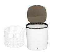 Mini Machine à laver Portable 4,5 l, petite Turbine, avec panier de vidange rotatif, pour voyage, appartement, camping-car, blanc