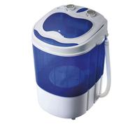 Mini Machine à Laver Portable avec Centrifugeuse, 3 kg de Capacit, pour Camping et les Voyages, Briebe WM111, 150W, Blanc/Bleu