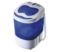 Mini Machine à Laver Portable avec Centrifugeuse, pour Camping et les Voyages Briebe WM1111 150W Blanc/Bleu 00188