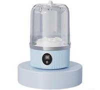 Mini machine à laver portable avec deux modes de nettoyage et design de roue ondulée, nettoyeur de linge de voyage rechargeable pour sous-vêtements et chaussettes en blanc ou bleu, ABS compact et