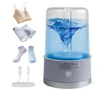Mini machine à laver portable | Compacte nettoie en profondeur les sous-vêtements, les vêtements de bébé, le petit linge | Légère pour appartement, dortoir, hôtel, voyage et camping | Silencieuse et