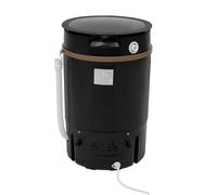 Mini machine à laver portable de 4,5 l - Mini machine à laver avec essoreuse - Avec tuyau d'alimentation / panier de déshydratation - Pour camping, maison, dortoir, chaussettes, sous-sols (noir)
