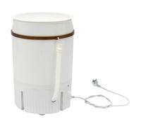Mini machine à laver portable de 4,5 l - Mini machine à laver avec essoreuse - Avec tuyau d'alimentation / panier de déshydratation - Pour camping, maison, dortoir, chaussettes, sous-sols (blanc)