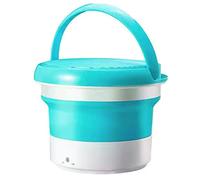 Mini Machine à Laver Portable, Lave-linge Pliable à Turbine de Stérilisation à L'ozone pour Camping, Dortoirs de Voyage, Machine de Nettoyage Personnelle pour Chaussettes, Sous-vêtements,Blue2-7L