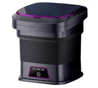 Mini machine à laver portable, laveuse portable 13 L, 3 modes, mini machine à laver pliable avec tuyau de vidange, poignée et ventouse, petit linge pour sous-vêtements, chaussettes, petit linge