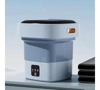 Mini Machine À Laver Portable, Machine A Laver Pliable 7L Petite Machine À Laver de Camping, Mini Lave Linge Avec Panier de Vidange, pour Appartement,Camping, Voyage, RV(Blue)