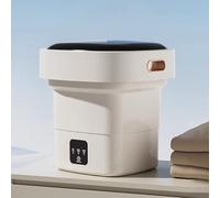 Mini Machine À Laver Portable, Machine A Laver Pliable 7L Petite Machine À Laver de Camping, Mini Lave Linge Avec Panier de Vidange, pour Appartement,Camping, Voyage, RV(White)