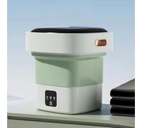 Mini Machine À Laver Portable, Machine A Laver Pliable 7L Petite Machine À Laver de Camping, Mini Lave Linge Avec Panier de Vidange, pour Appartement,Camping, Voyage, RV(Green)