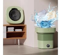 Mini Machine À Laver Portable, Machine À Laver Pliable, Lave-linge de Voyage, de Camping, Petite Machine À Laver , pour Chaussettes, Sous-vêtements, Vêtements de Bébé, Voyage, Voiture de(Green,15L)