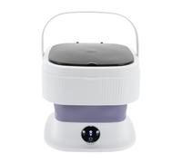 Mini machine à laver, portable, pliable, 10 l, semi-automatique, peut être tournée dans les deux sens, machine à laver de camping pour petits vêtements