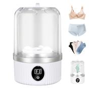 Mini machine à laver portable pour voyage, dortoir et camping - Lavage doux rechargeable par USB pour soutien-gorge, chaussettes, vêtements de bébé - Compact pour appartements et camping-cars