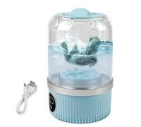 Mini machine à laver portable, rechargeable sans fil, 1 l, nettoyant pour sous-vêtements/chaussettes pour appartements, dortoir, camping, camping-car, voyage (bleu)