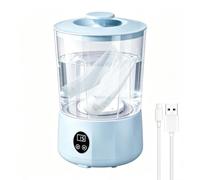 Mini machine à laver portable sans fil à 3 vitesses, compacte | Nettoyant à linge pour chaussettes, serviettes, soutien-gorge, sous-vêtements, appartement, camping, maison, dortoir
