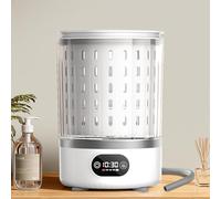 Mini machine à laver portable, tout-en-un et compacte de 3 L, petite machine à linge de voyage pour sous-vêtements, vêtements de bébé, chaussettes, serviettes, dortoir (blanc)