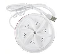 Mini Machine à Laver Portable USB 10w Interrupteur Blanc | Abs Léger, Dissout Rapidement les Taches, pour Chaussettes et Vêtements, Voyage et Déplacement