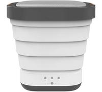 Mini Machine à Laver portative Pliable, Visite Autonome de Seau à la Maison Automatique de Voyage de sous-vêtements intimes et dessiccateur se Pliant-Bianco