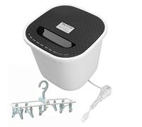 Mini machine à laver portative Turbo avec support de séchage, capacité de 6 L, arrêt automatique (Bleue)