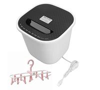 Mini machine à laver portative Turbo avec support de séchage, capacité de 6 L, arrêt automatique (Rose)